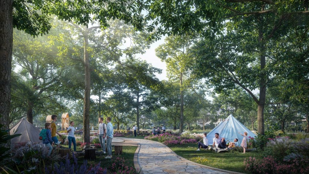 Aluvia City: Lựa Chọn Hoàn Hảo Cho Người Yêu Thiên Nhiên 3 Công viên xanh tại Aluvia City Văn Giang
