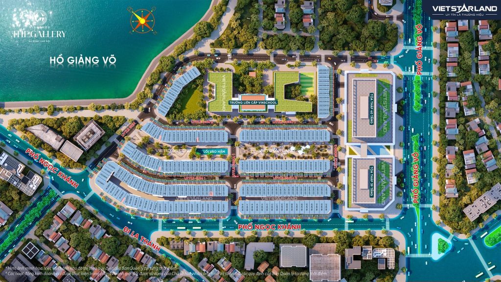 Phân khu Little Ginza Vinhomes Giảng Võ - Biểu tượng thương mại Nhật Bản tại trung tâm Hà Nội 2 Mặt bằng tổng thể dự án Vinhomes Giảng Võ – The Gallery với vị trí đắc địa bên hồ Giảng Võ