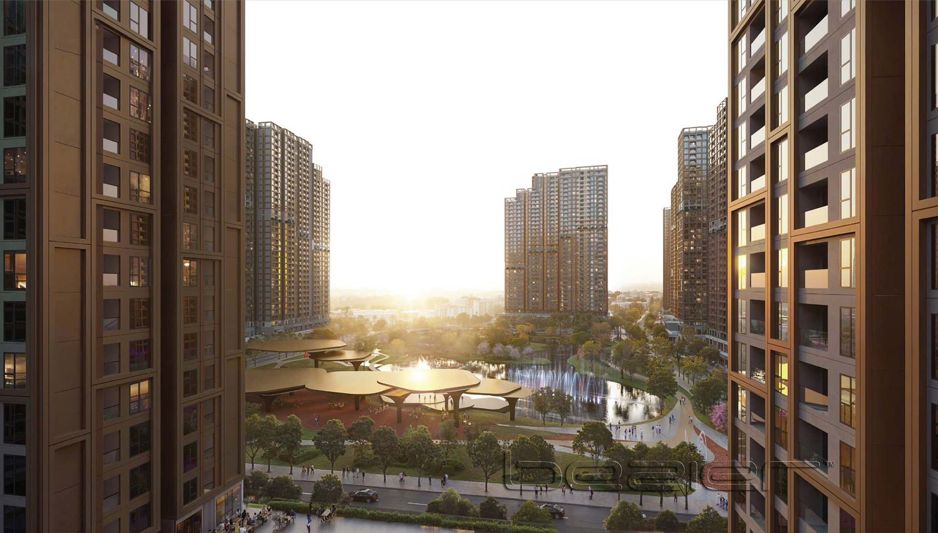 Imperia Ocean City The Parkland: Phân Tích Chuyên Sâu Cơ Hội Sinh Lời Bền Vững 1 Công viên trung tâm tại phân khu The Parkland Imperia Ocean City